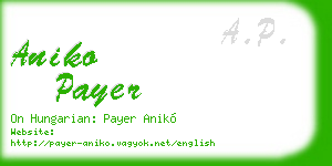 aniko payer business card